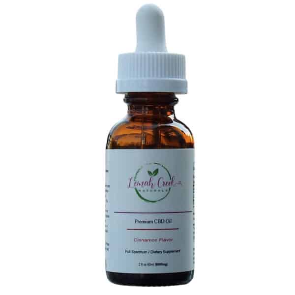 Lemah Creek Naturals 5000mg Cinnamon flavor Premium Full Spectrum CBD Oil tincture.