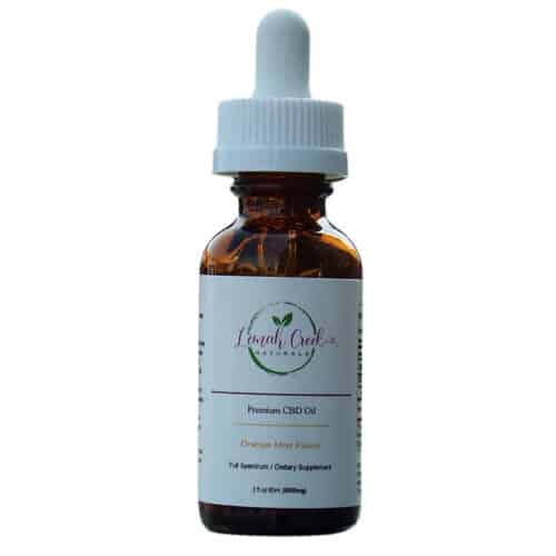 Lemah Creek Naturals 5000mg Orange Mist flavor Premium Full Spectrum CBD Oil tincture.