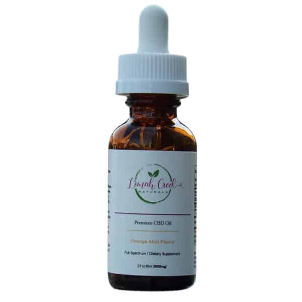 Lemah Creek Naturals 5000mg Orange Mist flavor Premium Full Spectrum CBD Oil tincture.