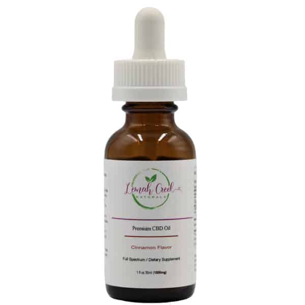 Lemah Creek Naturals 1000mg Cinnamon flavor Premium Full Spectrum CBD Oil tincture.