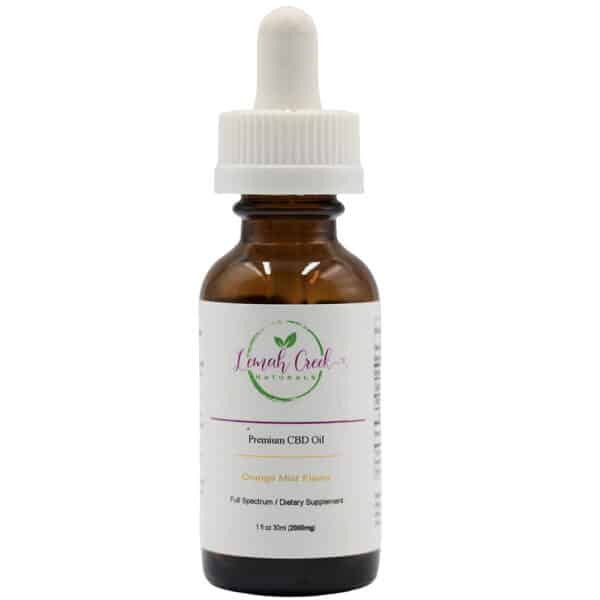 Lemah Creek Naturals 2000mg Orange Mist flavor Premium Full Spectrum CBD Oil tincture.