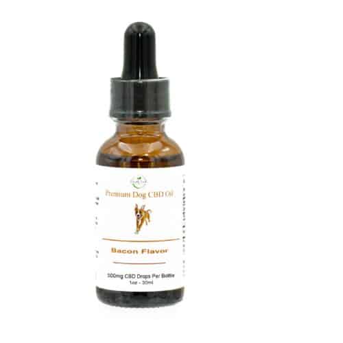 500mg Premium CBD OIl for Dogs Bacon Flavor by Lemah Creek Nanaturals.